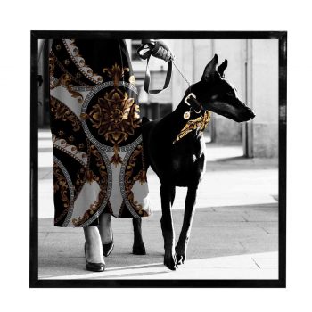 Versace Doberman Front Blk W