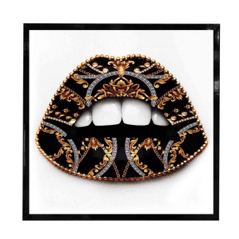 Versace Lips Front Blk W